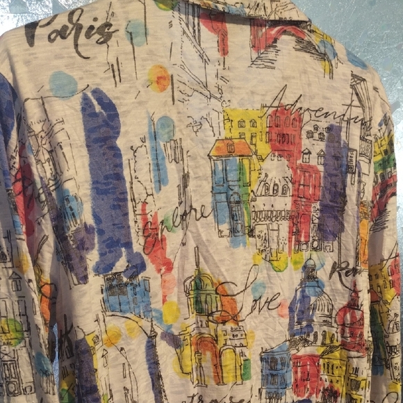 Ali Miles Multicolor City Abstract Shirt - Picture 13 of 16